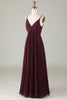 Load image into Gallery viewer, A-Line ermeløs Cabernet brudepike kjole