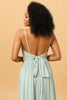 Load image into Gallery viewer, Mint Green A-Line Ruched Chiffon brudepike kjole