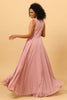 Load image into Gallery viewer, Blush Long Chiffon Plissert brudepike kjole med spalte