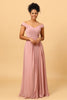 Load image into Gallery viewer, Ruffles Chiffon Pink brudepike kjole med spalte