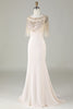 Load image into Gallery viewer, Sparkly Champagne Boat Neck Beaded Mermaid Long Prom Dress