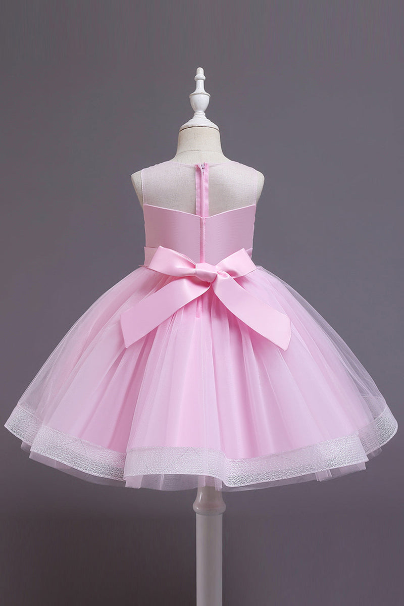 Load image into Gallery viewer, rosa bryllup blomst jente kjole med blomster
