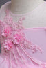 Load image into Gallery viewer, rosa bryllup blomst jente kjole med blomster