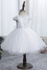 Load image into Gallery viewer, hvit blomst jente kjole med blonder