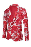 Red Floral Jacquard 2 Piece Menn Drakter