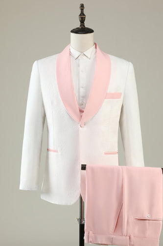 Lys rosa sjal lapel 3 stykke menn Prom Suits