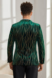 Mørkegrønn Peak Lapel Prom Blazer for menn
