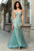 Load image into Gallery viewer, Stunning Mermaid Spaghetti stropper lysegrønn korsett Prom kjole med Appliques