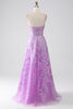Load image into Gallery viewer, Lilla A-Line stroppeløs korsett Prom kjole med applikasjoner
