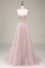Load image into Gallery viewer, Tylle Sweetheart Light Pink Prom kjole med korsett
