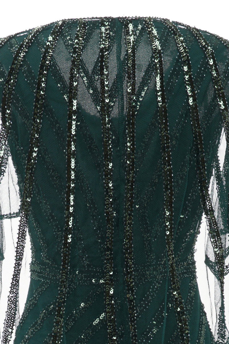 Load image into Gallery viewer, Mørkegrønn paljett mor til brudekjole