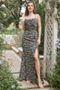 Load image into Gallery viewer, Sheath Halter Black Flower Trykt Long brudepike kjole