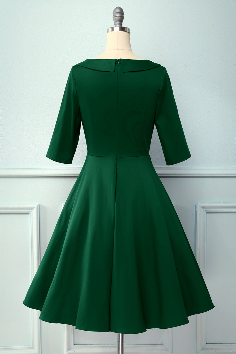 Load image into Gallery viewer, Burgunder V-halse Vintage Festkjole Fra 1950-tallet