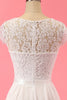 Load image into Gallery viewer, Hvit Formell Blonde Lace Ruffle Kjole