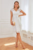 Load image into Gallery viewer, hvit blonder fest kjole med ruffles