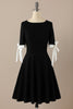 Load image into Gallery viewer, svart retro stil 1950 swing kjole