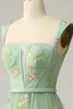 Load image into Gallery viewer, A Line Sweetheart Green Long Prom Dress med broderi