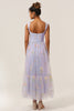 Load image into Gallery viewer, Prinsesse A Line Sweetheart Light Purple Long Prom Kjole med broderi