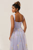 Load image into Gallery viewer, Prinsesse A Line Sweetheart Light Purple Long Prom Kjole med broderi