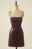 Fuchsia Paljett Homecoming Kjole