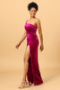 Load image into Gallery viewer, En Shoulder Velvet Prom kjole med Slit