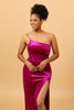 Load image into Gallery viewer, En Shoulder Velvet Prom kjole med Slit
