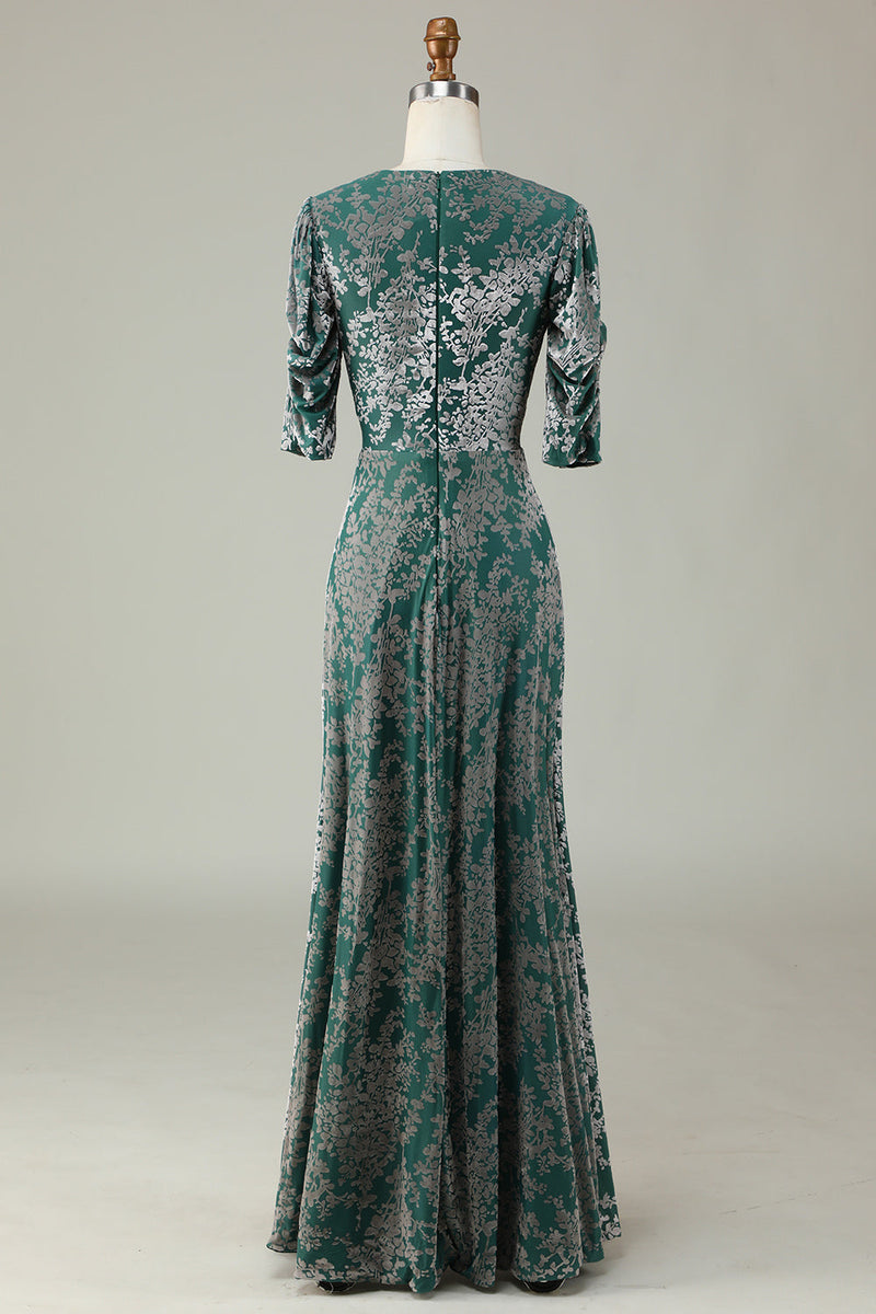Load image into Gallery viewer, Havfrue Velvet brudepike kjole med ermer