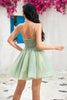 Load image into Gallery viewer, Navy korsett A-Line Tylle Kort Homecoming kjole