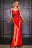 Load image into Gallery viewer, Stunning Mermaid Spaghetti stropper Red Corset Prom kjole med Beading Slit