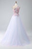 Load image into Gallery viewer, A-Line One Shoulder Pink Prom kjole med Appliques