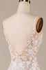Load image into Gallery viewer, Sjarmerende havfrue spaghetti stropper elfenben lang brude kjole med blonder
