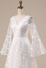 Load image into Gallery viewer, Ivory Lace Flare Ermer A-Line brudekjole