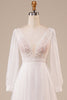 Load image into Gallery viewer, A-Line Tulle Beaded Ivory brudekjole med ermer