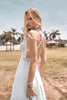 Load image into Gallery viewer, Blonder Backless Spaghetti stropper Boho brudekjole med med Slit