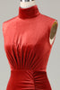 Load image into Gallery viewer, Havfrue Terracotta Velvet ermeløs brudepike kjole
