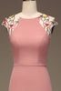 Load image into Gallery viewer, Dusty Rose A-line Chiffon og broderi Maxi brudepike kjole