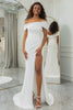 Load image into Gallery viewer, Simple Ivory One Shoulder drapert brudekjole med Slit