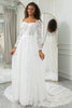 Load image into Gallery viewer, Ivory A-Line blonder brudekjole med ermer