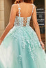 Load image into Gallery viewer, Mint ball-kjole avtakbare ermer Beaded Prom kjoler med applikasjoner