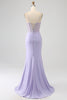 Load image into Gallery viewer, Glitter Lilac Korsett Havfrue Long Prom Kjole med Slit