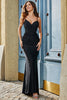 Load image into Gallery viewer, Mermaid Beaded Black Prom kjole med volanger