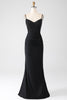 Load image into Gallery viewer, Mermaid Black Beaded Prom kjole med volanger