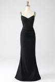 Mermaid Black Beaded Prom kjole med volanger