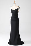 Mermaid Black Beaded Prom kjole med volanger