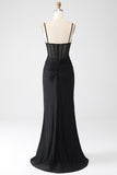 Mermaid Black Beaded Prom kjole med volanger