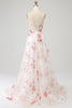 Load image into Gallery viewer, Ivory Flower brodert Long Corset Prom Dress med Slit