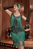 plus size champagne gatsby 1920-tallet flapper kjole med paljetter og frynser