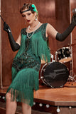 plus size champagne gatsby 1920-tallet flapper kjole med paljetter og frynser