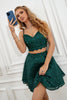 Load image into Gallery viewer, to stykke spaghetti stropper kongelig blå kort homecoming kjole