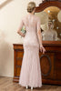 Load image into Gallery viewer, Glitrende grå rosa perlemor til brudekjolen